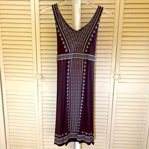 Athleta Sleeveless Dress, Built-in Shelf Bra, Waist Tie, Viscose/Spandex, Size M